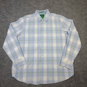 Tommy Bahama Mens Casual Button Up Shirt Large Long Sleeve Stretch Modern Fit